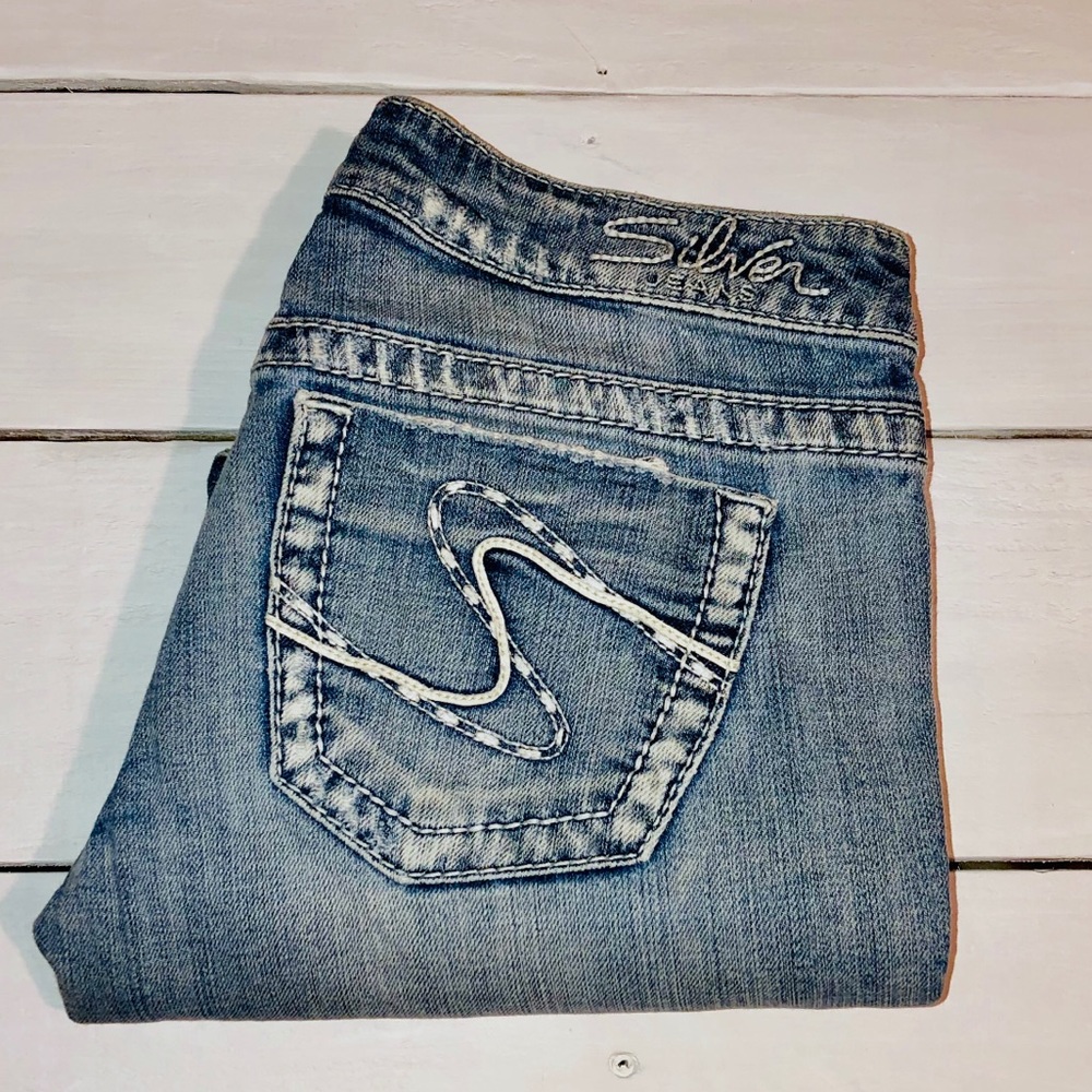 Silver Frances Capris sz 28 - Picture 3 of 8